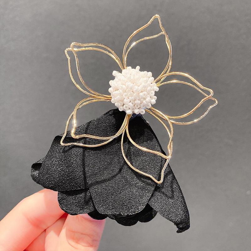 Flowers Hair Claw Clips Fabric Hair Barrettes For Women And Girls