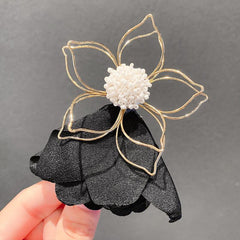 Flowers Hair Claw Clips Fabric Hair Barrettes For Women And Girls