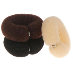 DIY Hair Curler Donut Hair Styling Tools Hair Bun Long Buckle Nylon Hair Tie
