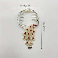 Peacock Rhinestone Hair Clip Ponytail Buckle Head Hair Claw