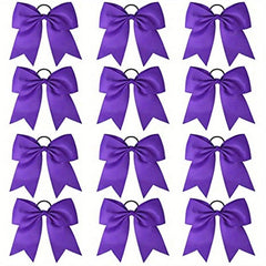 12 Pcs Large Hair Bow Accessories for Girls Ponytail Holder