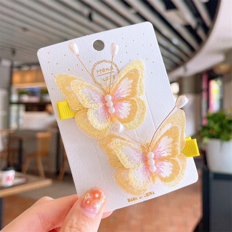 2pcs Butterfly Style Hair Clip Vintage Sweet Barrette Hair Accessories