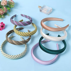 Retro Headband Checkered Hair Band Women's Accessories