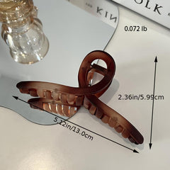 Vintage Acrylic Hair Claw Large Shark Claw Frosted Gradient Hair Claw