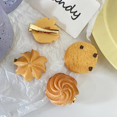 7pcs Funny Cookies Hair Clips Dessert Pattern Hair Accessories