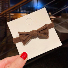2pcs Bow Rubber Band High Elastic Hair Tie Hair Rope Sweet Ponytail