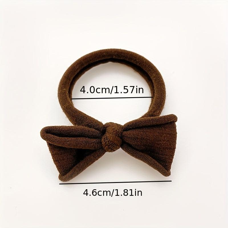 2pcs Bow Rubber Band High Elastic Hair Tie Hair Rope Sweet Ponytail
