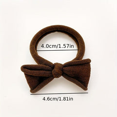 2pcs Bow Rubber Band High Elastic Hair Tie Hair Rope Sweet Ponytail