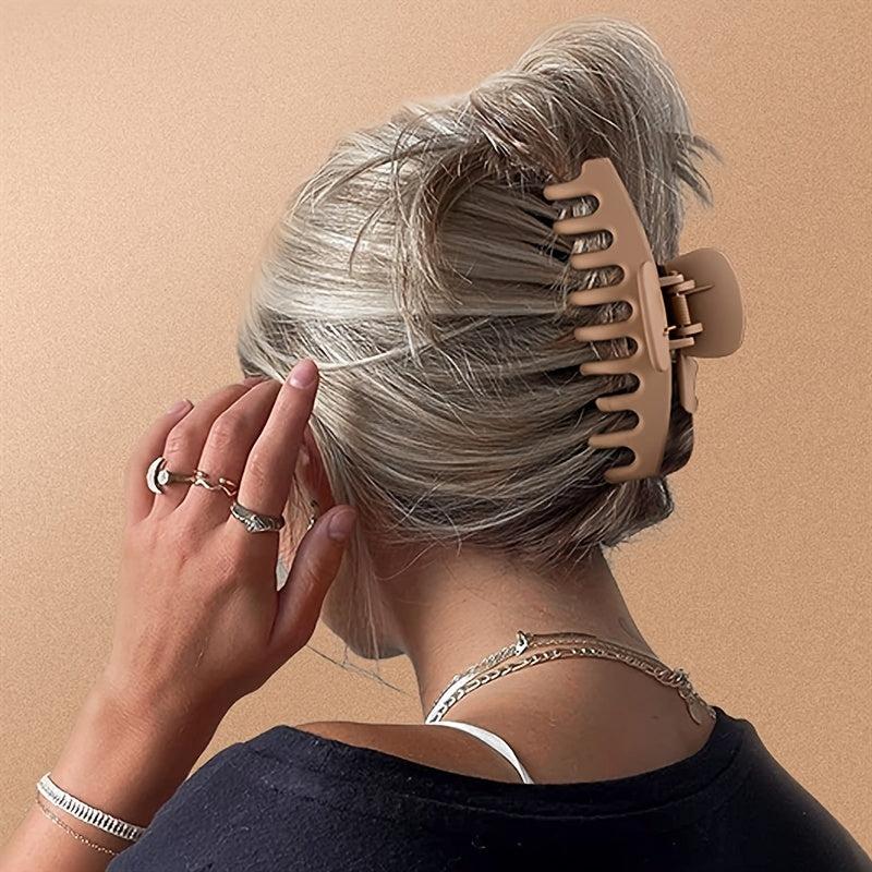 3pcs Matte Oversize Hair Claw Clip Non Slip Strong Hold Grip Hair Jaw Clip