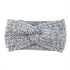 Women's Knitted Headband Elastic Cross Knotted Headwear