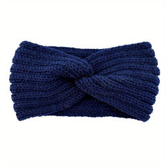 Women's Knitted Headband Elastic Cross Knotted Headwear
