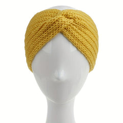 Women's Knitted Headband Elastic Cross Knotted Headwear