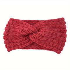Women's Knitted Headband Elastic Cross Knotted Headwear