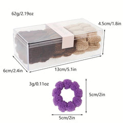 6pcs High Elasticity Hair Tie Large Hair Ring Ponytail Bun Accessory