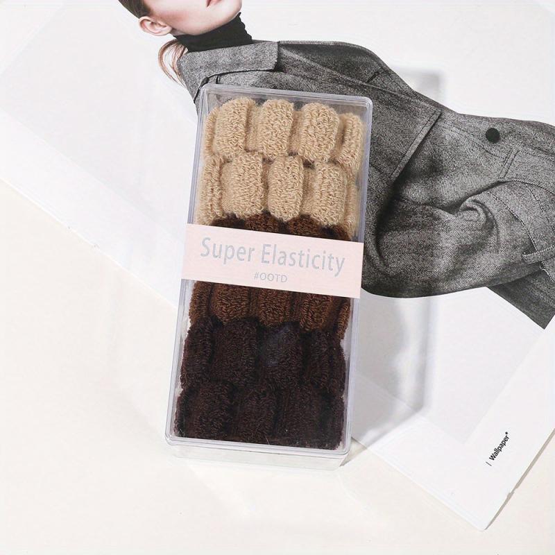 6pcs High Elasticity Hair Tie Large Hair Ring Ponytail Bun Accessory
