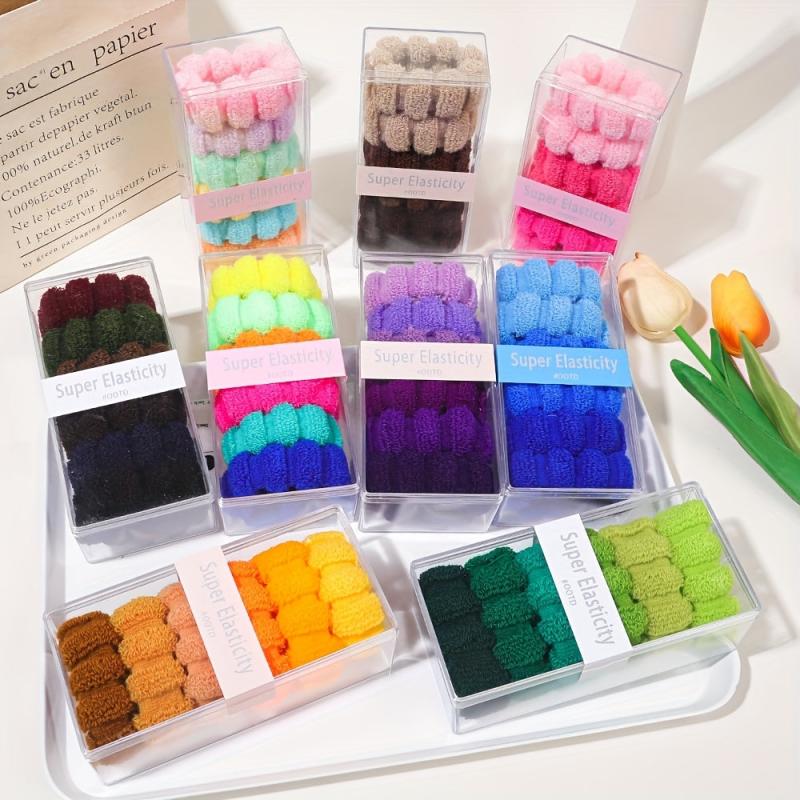 6pcs High Elasticity Hair Tie Large Hair Ring Ponytail Bun Accessory