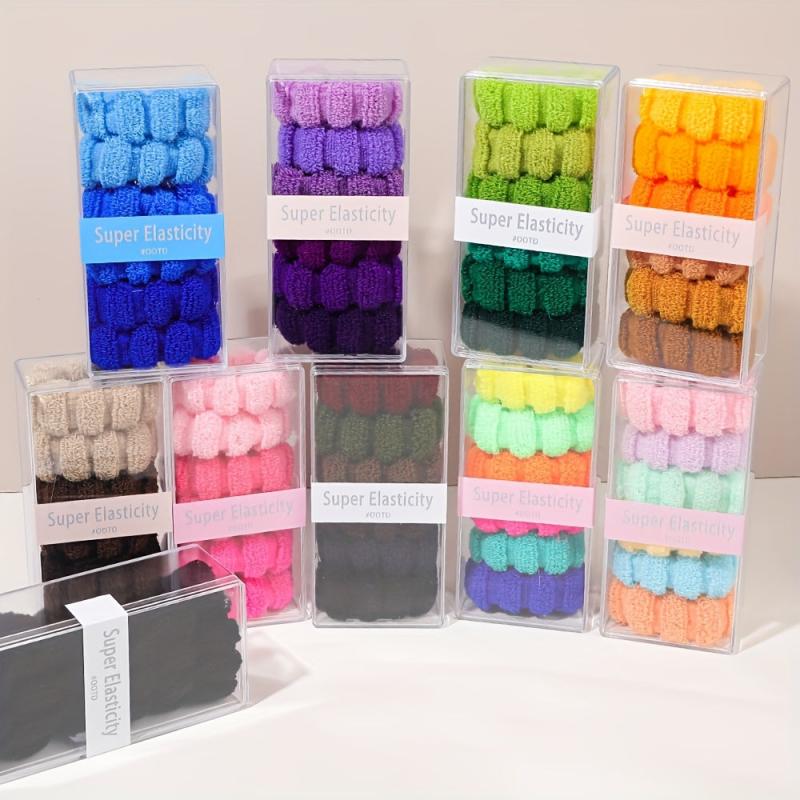 6pcs High Elasticity Hair Tie Large Hair Ring Ponytail Bun Accessory