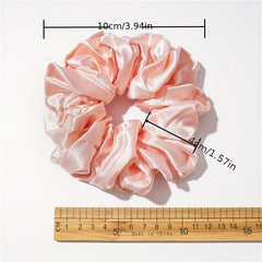 8pcs Soft Silky Scrunchies Hair Tie Satin Hair Rope Large Ponytail Holder