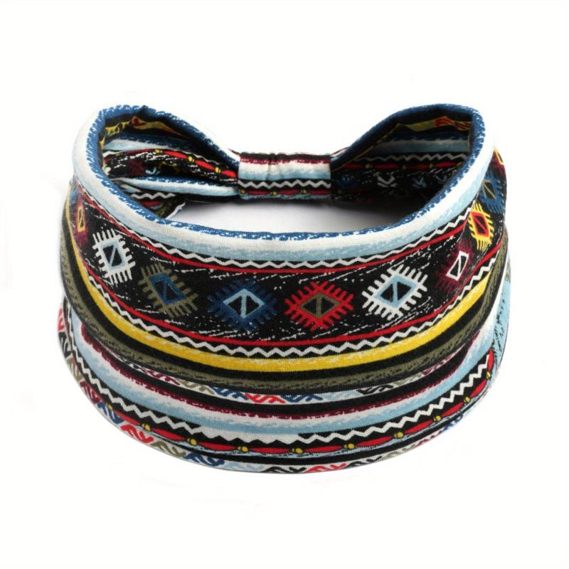 Boho Wide Headband Colorful Hairband Vacation Beach Headwear