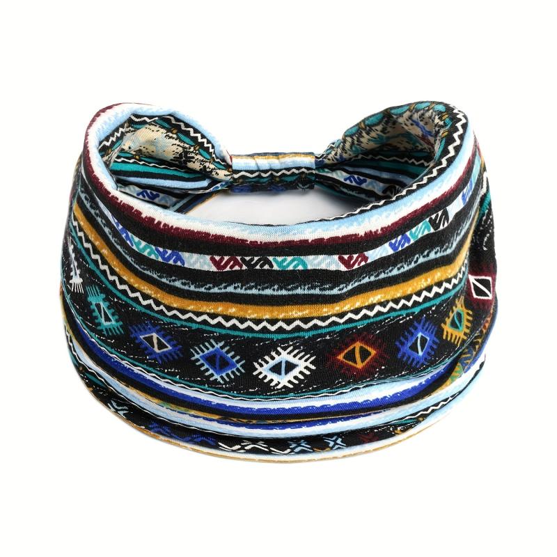 Boho Wide Headband Colorful Hairband Vacation Beach Headwear