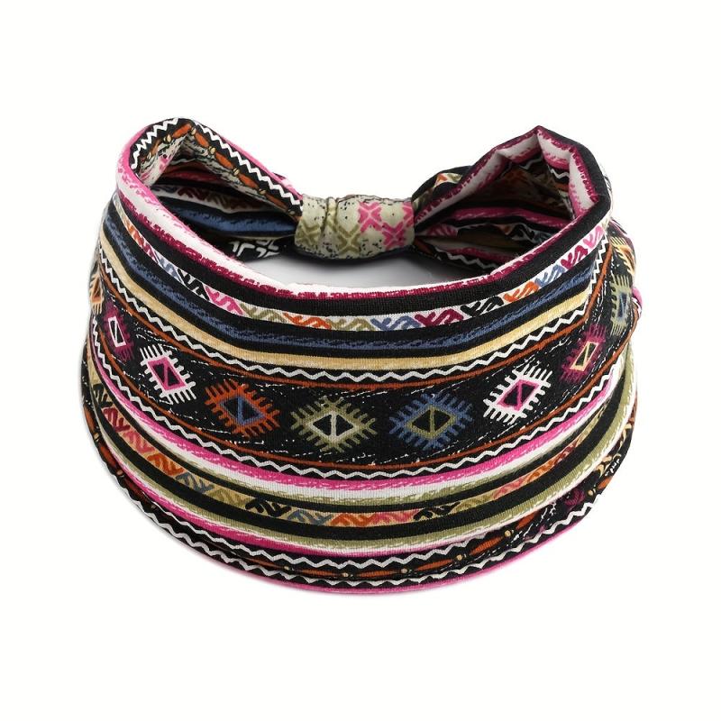 Boho Wide Headband Colorful Hairband Vacation Beach Headwear