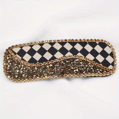 Velvet Bow Hair Clip Rhinestone Side Clip Head Jewelry for Women