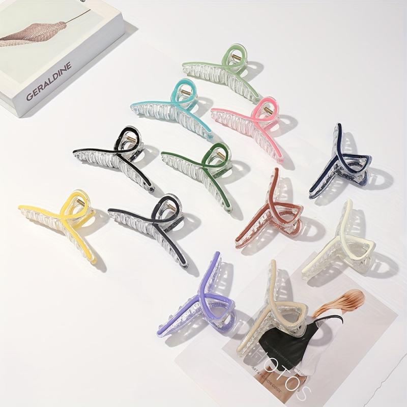 Large Colorful Hair Claw Transparent Shark Claw Hair Accessory