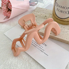 Wave Shaped Acrylic Hair Pins Frosted Hair Clips Non Slip Headwear