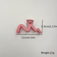 Wave Shaped Acrylic Hair Pins Frosted Hair Clips Non Slip Headwear