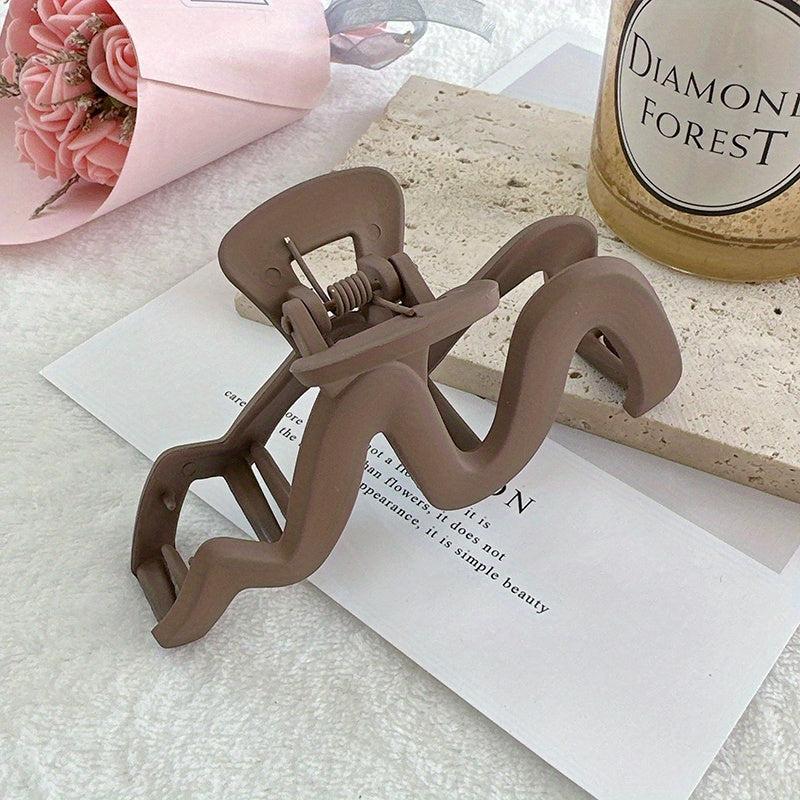 Wave Shaped Acrylic Hair Pins Frosted Hair Clips Non Slip Headwear