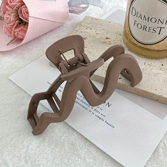Wave Shaped Acrylic Hair Pins Frosted Hair Clips Non Slip Headwear