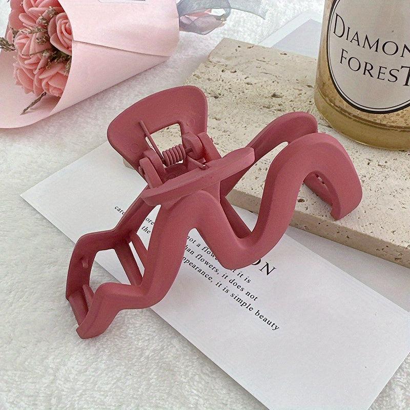 Wave Shaped Acrylic Hair Pins Frosted Hair Clips Non Slip Headwear
