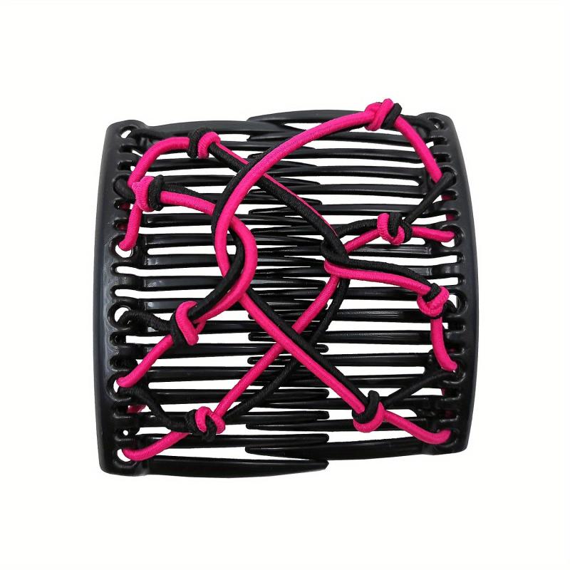 Stretchy Double Slide Comb Hair Clip Adjustable Elastic Hair Comb
