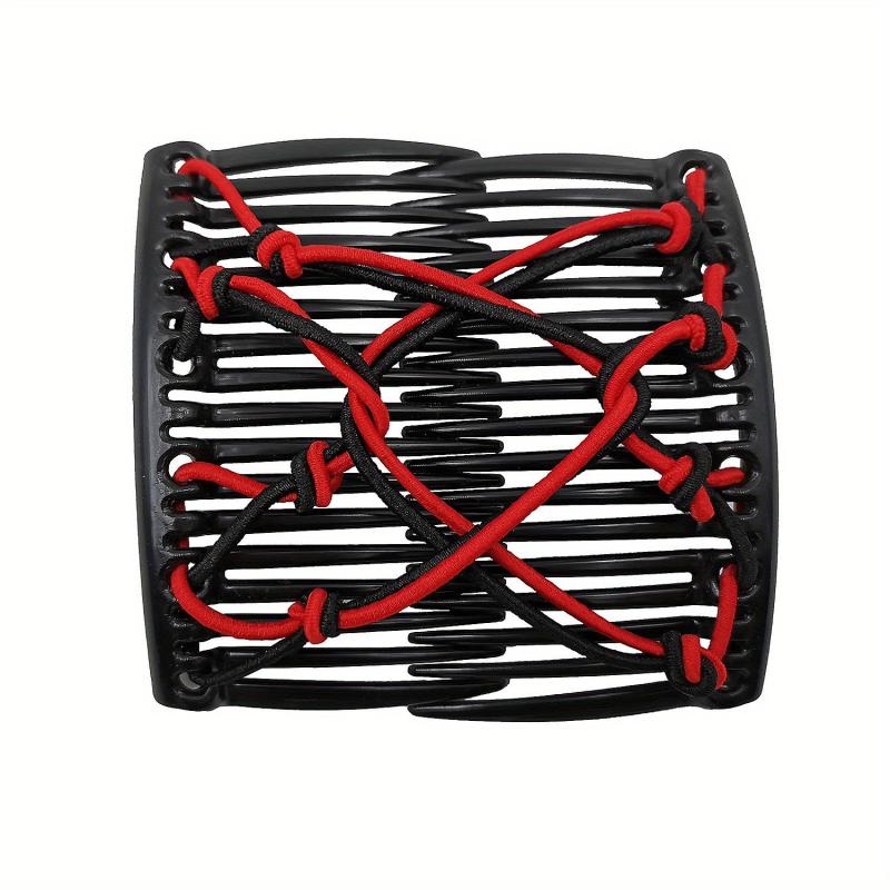 Stretchy Double Slide Comb Hair Clip Adjustable Elastic Hair Comb
