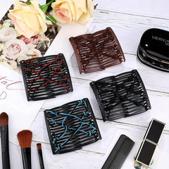 Stretchy Double Slide Comb Hair Clip Adjustable Elastic Hair Comb