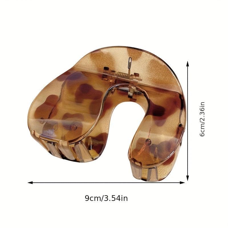 Hollow U Shape Jelly Hair Claw Non-slip Ponytail Holder