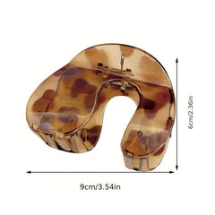 Hollow U Shape Jelly Hair Claw Non-slip Ponytail Holder