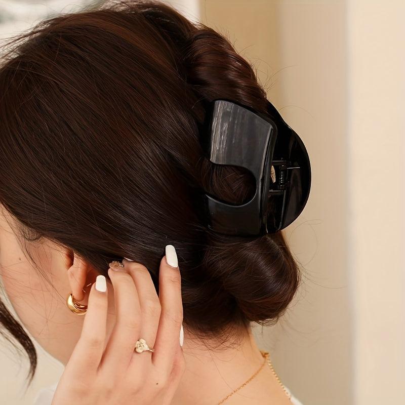 Hollow U Shape Jelly Hair Claw Non-slip Ponytail Holder