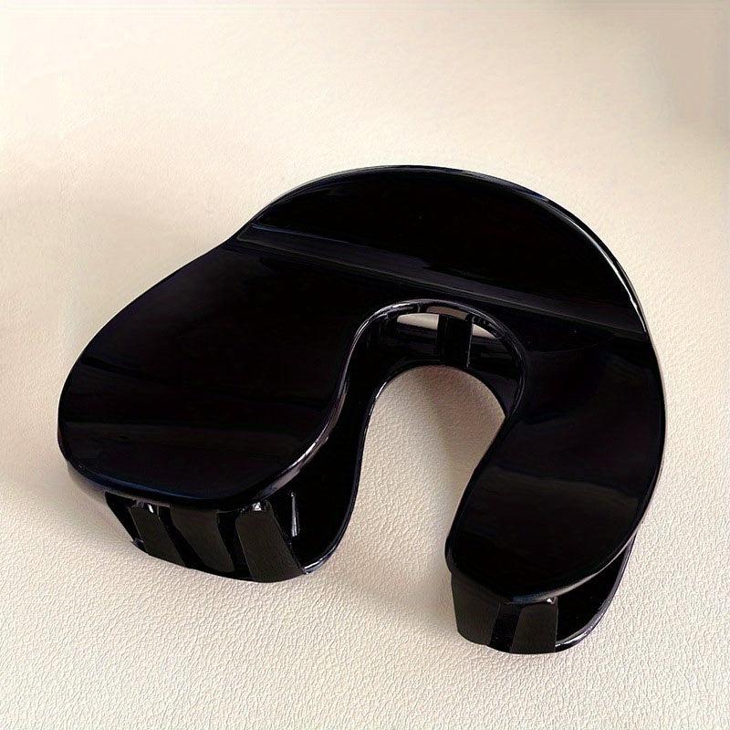Hollow U Shape Jelly Hair Claw Non-slip Ponytail Holder
