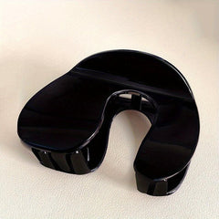 Hollow U Shape Jelly Hair Claw Non-slip Ponytail Holder