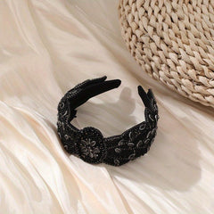 Baroque Rhinestone Headband Glitter Hair Accessory