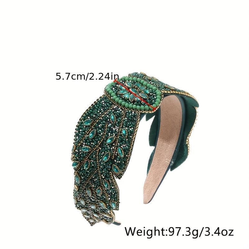 Baroque Rhinestone Headband Glitter Hair Accessory