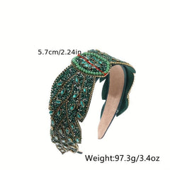 Baroque Rhinestone Headband Glitter Hair Accessory