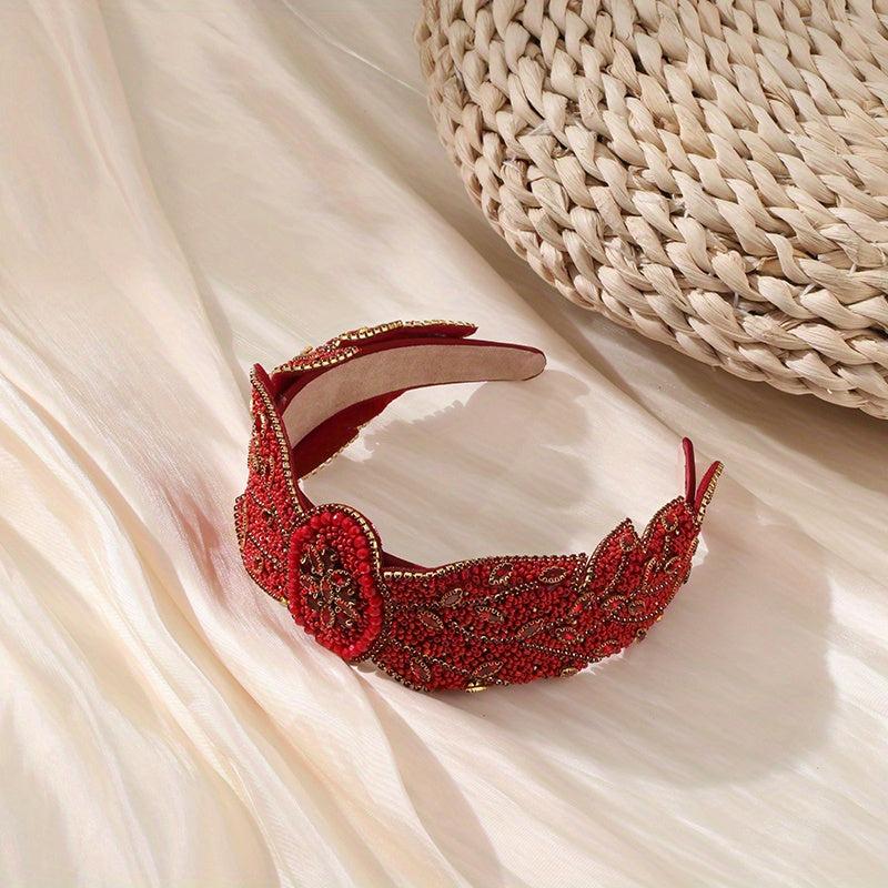 Baroque Rhinestone Headband Glitter Hair Accessory