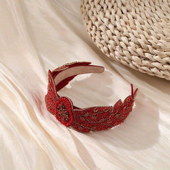 Baroque Rhinestone Headband Glitter Hair Accessory