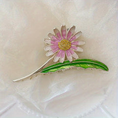 Enamel Painted Flower Hair Claw Shark Claw Large Hair Accessories