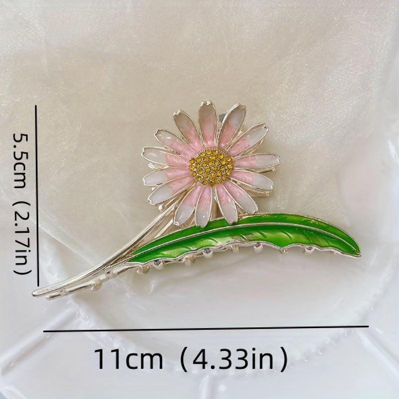 Enamel Painted Flower Hair Claw Shark Claw Large Hair Accessories