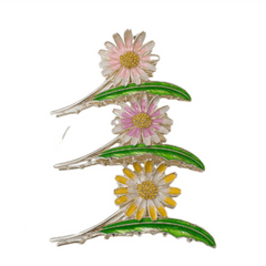 Enamel Painted Flower Hair Claw Shark Claw Large Hair Accessories