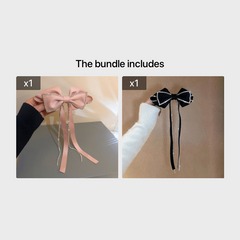 Rhinestone Hair Clips Bow Chain Tassel Claw Hair Accessories