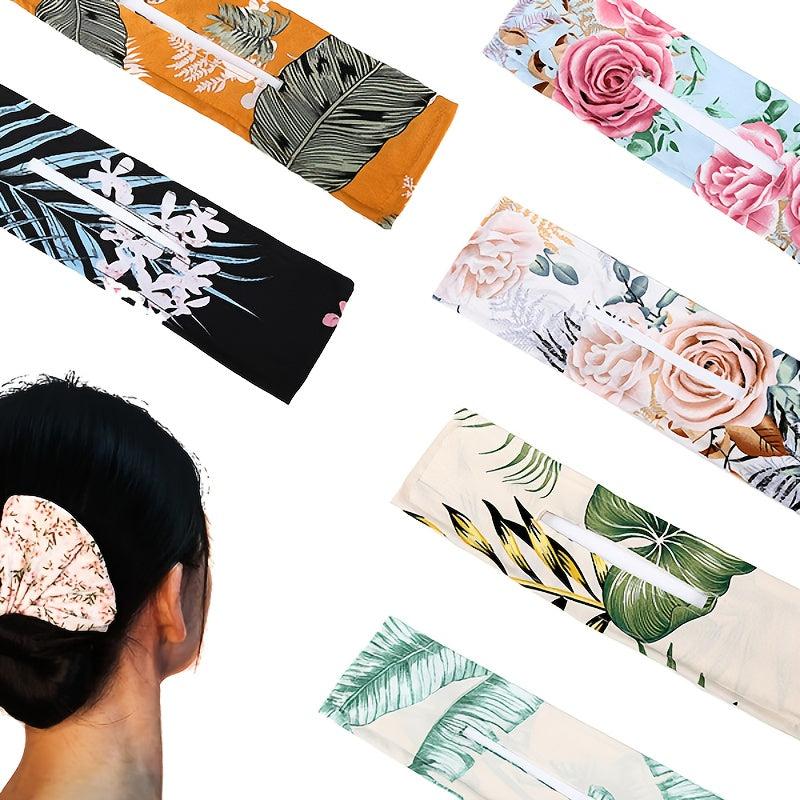 Leopard Print Hair Bun Maker Shaper Twisting Hair Clips